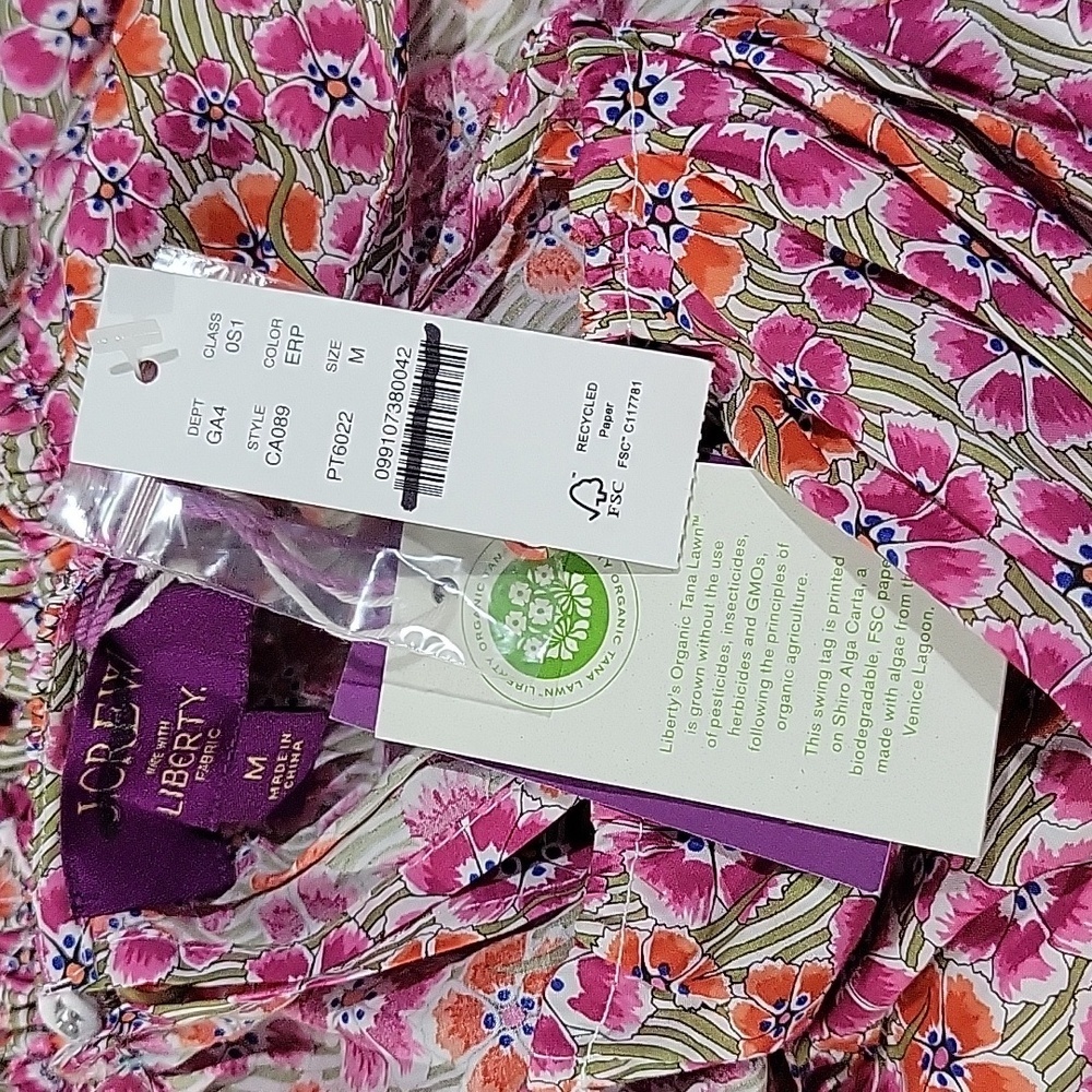 J Crew Tie-waist halter dress in Liberty® Ellie fabric NWT Sz M CA089 - Picture 8 of 10